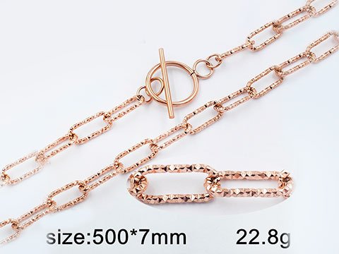 Cadena Rose Gold Eslab N Clip C Dise O Cm Azulturquesa Joyer A De