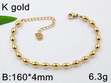 Pulsera dorada gotitas unidas 4mm