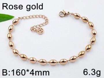 Pulsera rose gold gotitas unidas 4mm