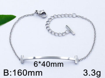Pulsera plateada diseño TiFfAnY"Smile
