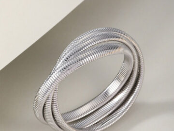 Brazalete plateado expandible 3 aros 8mm