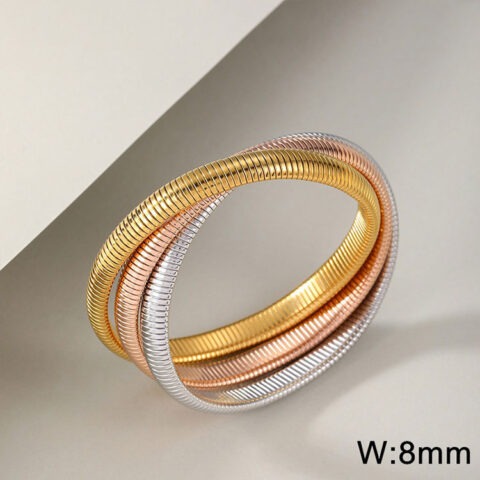 Brazalete 3 tonos expandible 3 aros 8mm