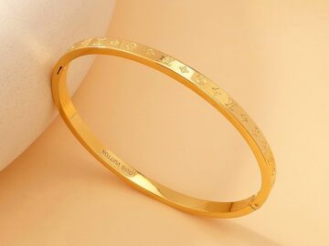 Brazalete dorado 4mm*6cm