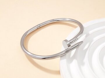 Brazaelte plateado 6cm "C_Rtier" liso