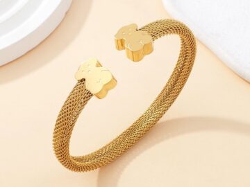 Brazalete dorado 6cm*4mm "T_Us"