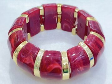 Brazalete expandible resina roja