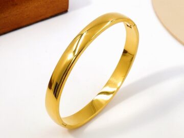 Brazalete dorado 6cm grosor 8mm