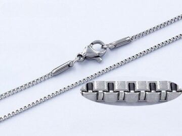 Cadena plateada 55cm*1mm
