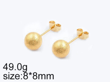 Bolitas doradas escarchadas 8mm