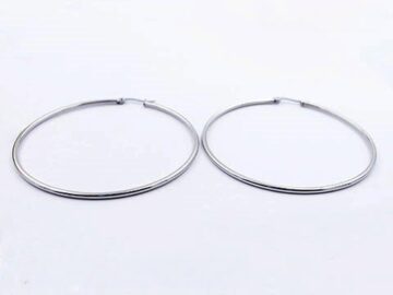 Argollas plateadas 6.5cm