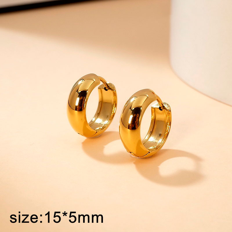 Argollas doradas 1.5cm*5mm