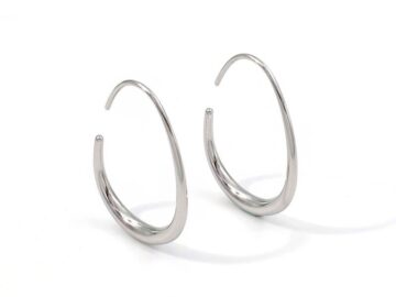 Argollas plateadas 2.9cm *2.2mm