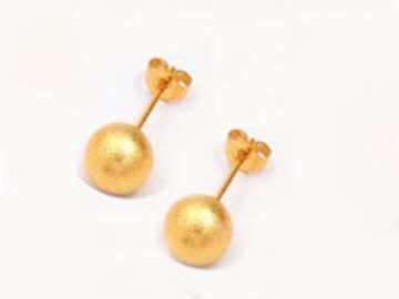 Aretitos dorados mate 5mm
