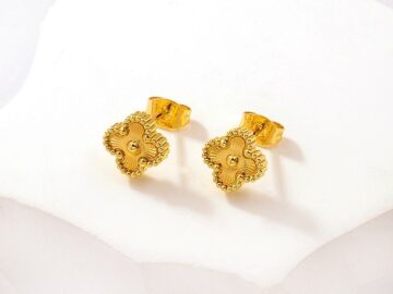 Aretes dorados Alhambra 9mm