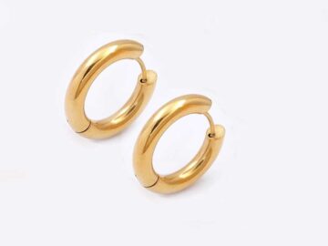 Argollas doradas 4mm*2.2cm