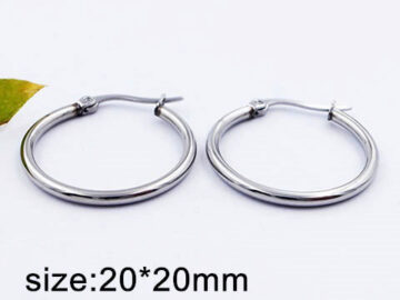 Argollas plateadas 2cm*2mm
