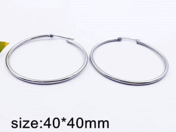 Argollas plateadas 4cm*2mm