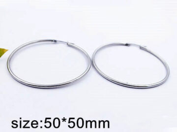Argollas plateadas 5cm*2mm