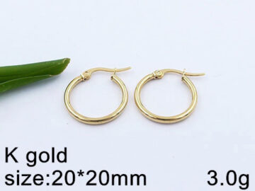 Argollas doradas 2cm*2mm