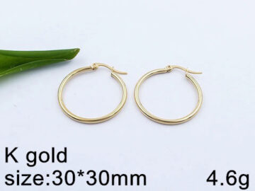 Argollas doradas 3cm*2mm