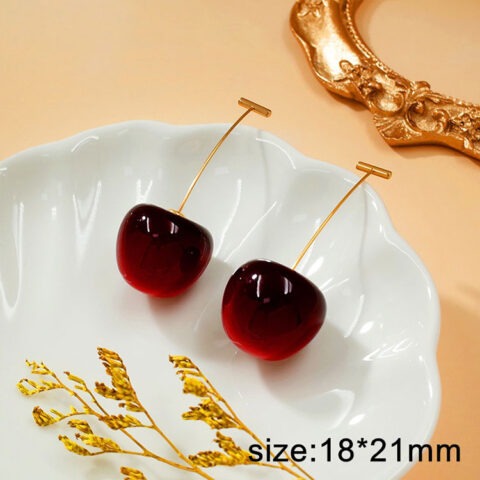 Aretes cereza 1.8cm