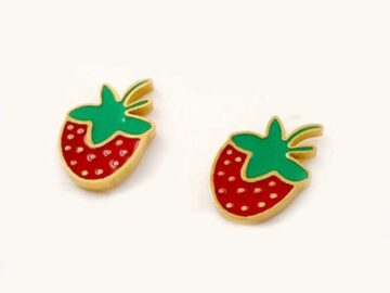 Aretes fresa 1.2cm