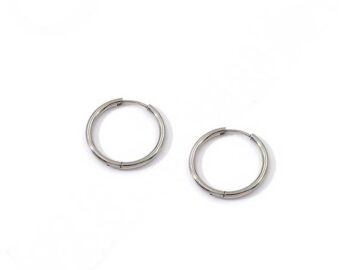 Argollitas plateadas 1.4cm*2mm