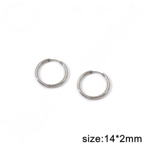 Argollitas plateadas 1.4cm*2mm