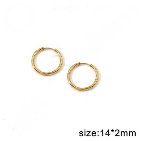 Argollitas doradas 1.4cm*2mm