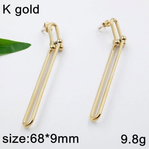 Aretes dorados 6.8cm