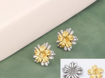 Aretes doble flor 2.2cm