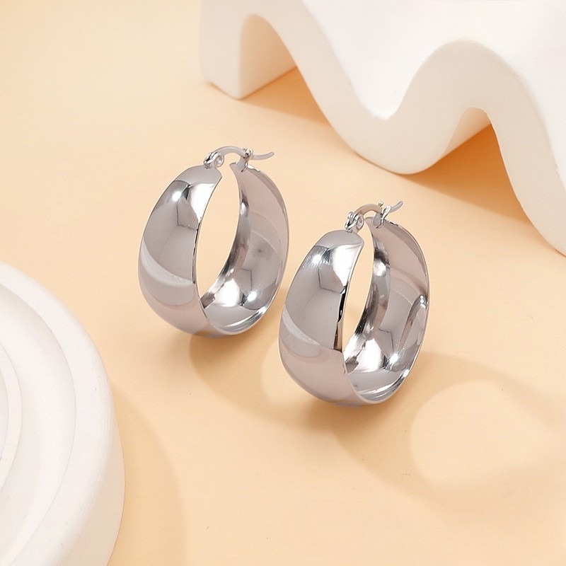 Argollas plateadas 3cm*3mm