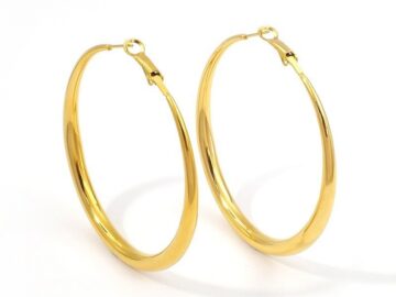 Argollas doradas redondas 6cm