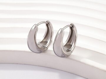 Argollas plateadas 1.9cm canastita