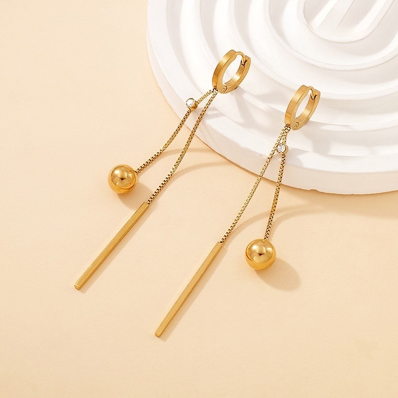 Argollas doradas 7.5cm colgantes