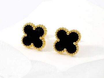 Aretes 1.5cm Alhambra negra