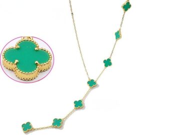 Collar Laminado dorado Alhambras Turquesa