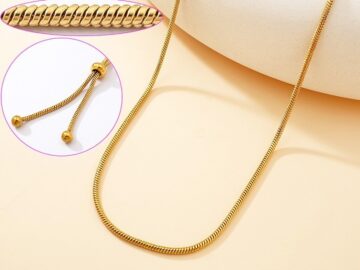 Collar dorado largo 92cm unión corrediza