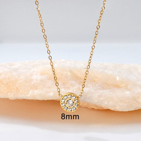 Gargantilla dorado dije 8mm pedrería