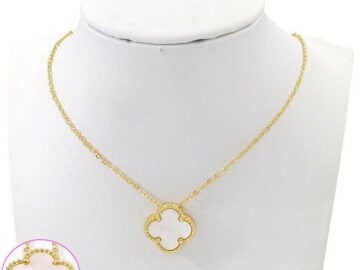 Collar alhambra 1.5cm nácar blanco