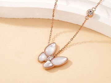 Collar Rose Gold 45cm Mariposa Vcleaf