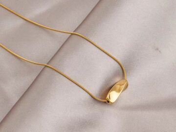 Collar dorado 40cm dije transversal