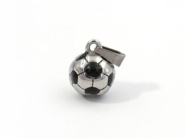 Dije plateado pelota futbol 1cm
