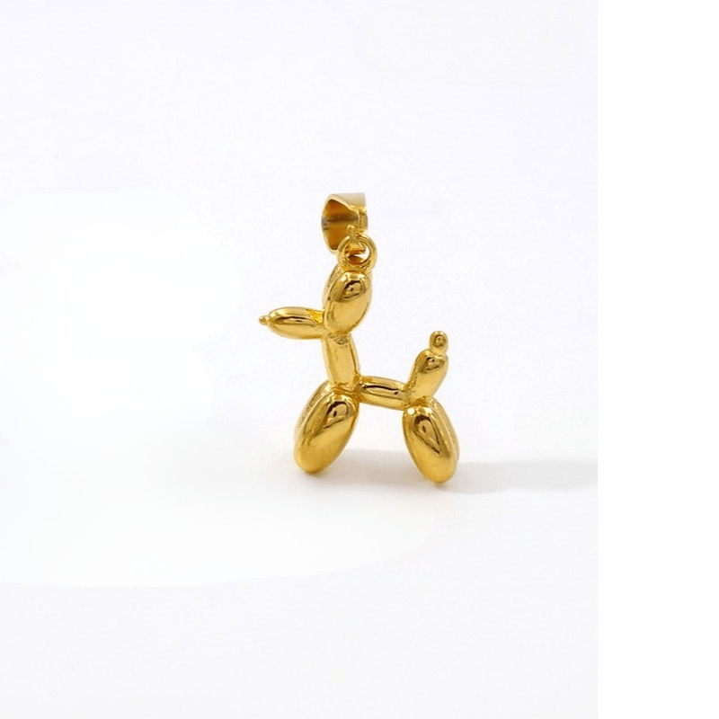 Dije DORADO Perrito en globo