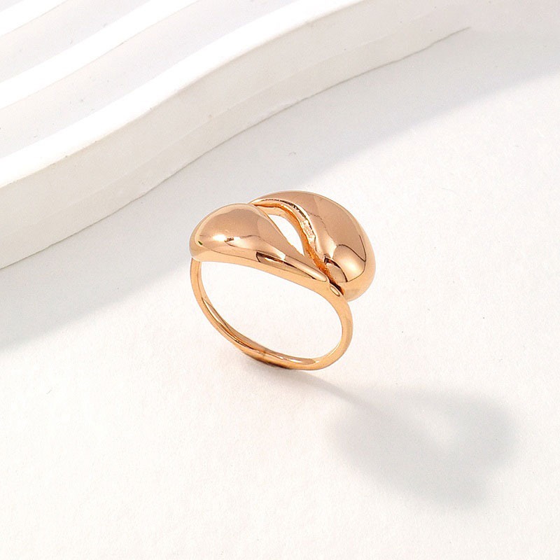 Anillo rose gold doble gota – AzulTurquesa Joyería de Acero Inoxidable