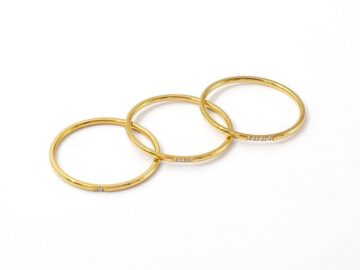 Set de 3 anillos delgados c/circonitas