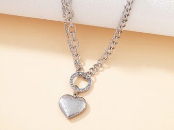 Set plateado Collar y Pulsera Colgante "TiF:any"