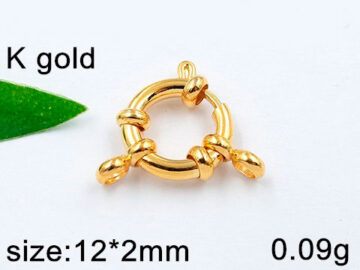 Broches dorados diseño Timón 1.2cm