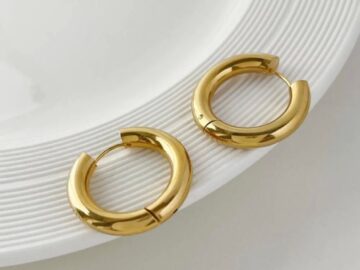 Argollas doradas 4mm*2.2cm
