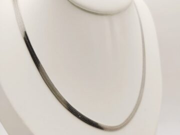 Cadena plateada plana 40cm*3mm